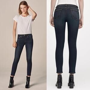 Rag & Bone High Rise Skinny Bedford Denim Jeans Women's Blue Size: 24 NWOT